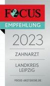 Focus-Empfehlungssiegel-Zahnarzt-Landkreis-Leipzig-Praxis-Dr-Wenge"